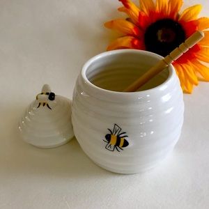 Large Ceramic Honey Server Dish